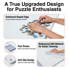 WelGEE waterproof surface is easy to clean after puzzles.