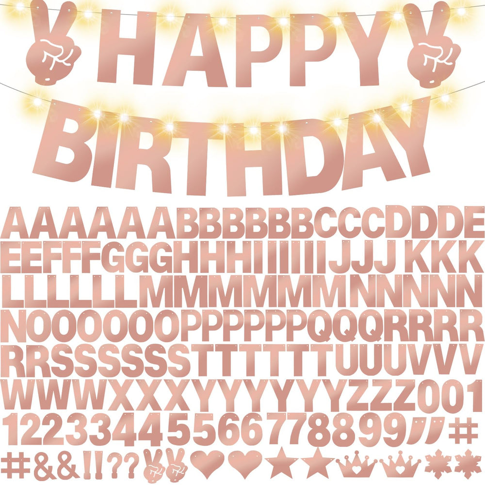Welittcon 167Pcs banner kit letters-numbers for personalized party decor