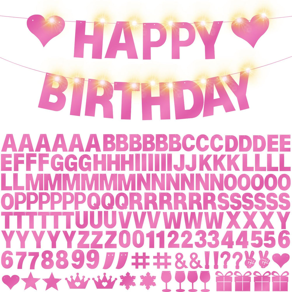 Welittcon 175pcs banner kit letters for custom decor and celebrations.