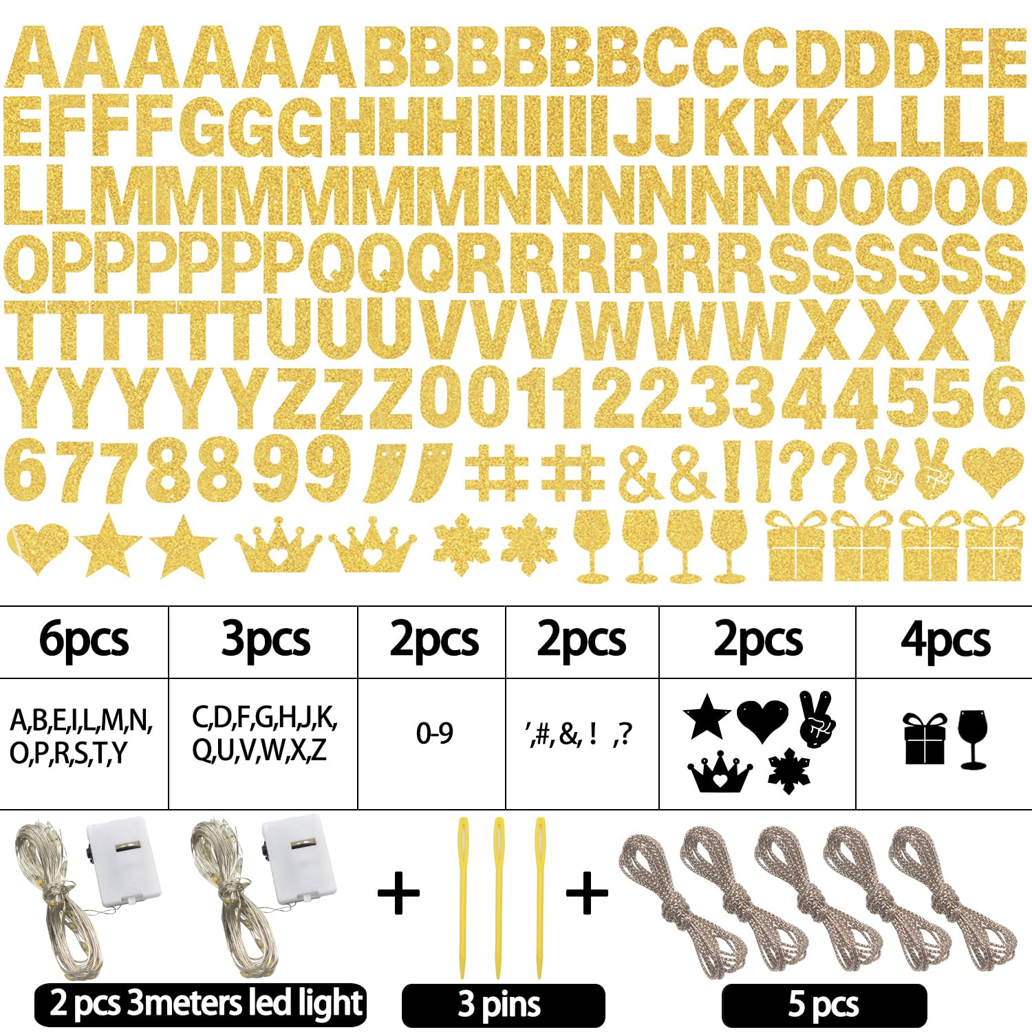 WELITTCON customizable banner letters assembled for personalized messages