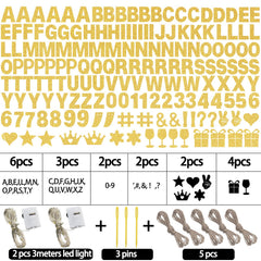 WELITTCON customizable banner letters assembled for personalized messages