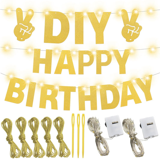 WELITTCON glitter gold banner letters add festive sparkle to celebrations