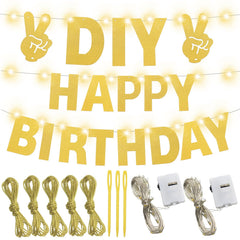 WELITTCON glitter gold banner letters add festive sparkle to celebrations
