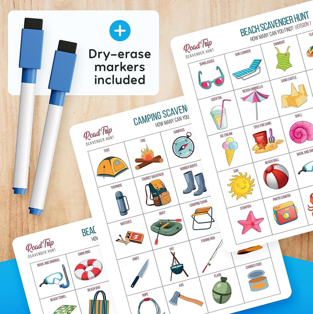 Car brands cards designed for young readers on the road.