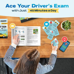 WELL BALANCED Driving Exam Pass Kit compact packaging fits teen study space