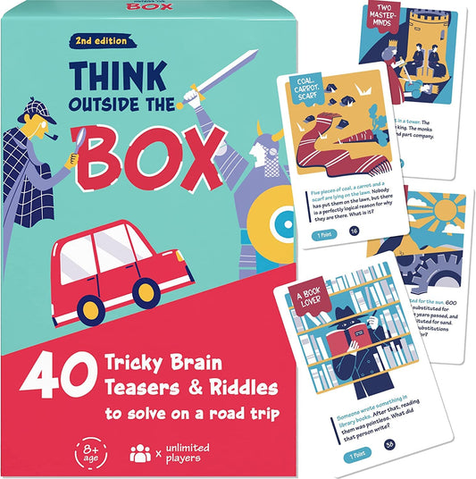 Well Balanced Road Trip Game brain teaser card for group fun on long drives.