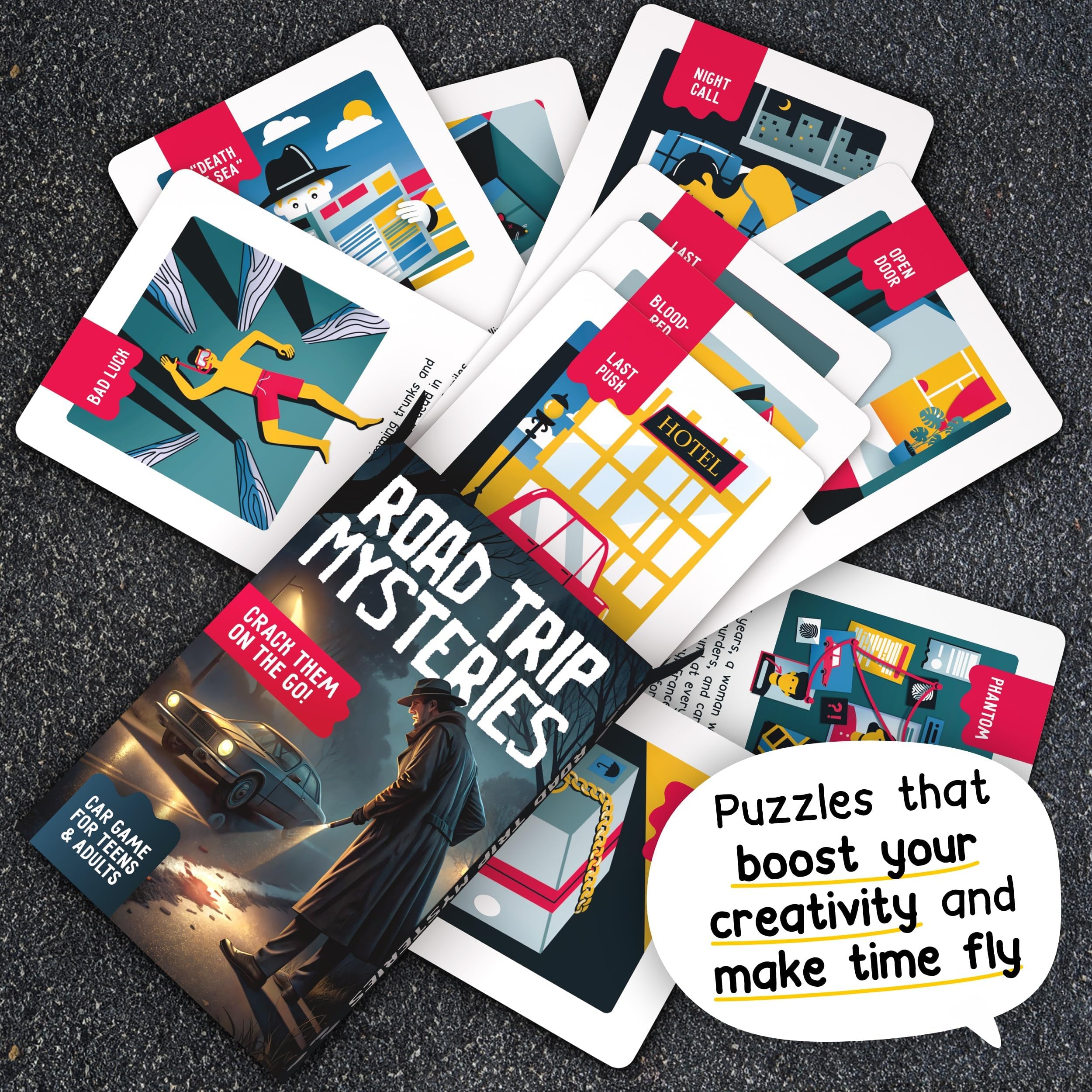 WELL BALANCED Road Trip Mysteries for group play and cooperative problem solving.