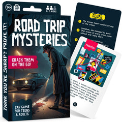 WELL BALANCED Road Trip Mysteries story cards for on-the-go entertainment and brain-teasing clues.