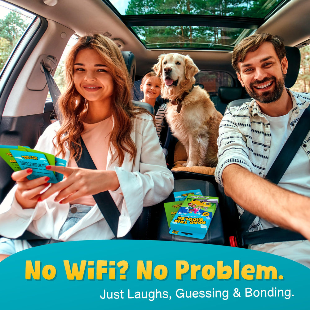 WELL BALANCED Road Trip Riddles difficulty scale highlights progressive challenges for ages 8+.