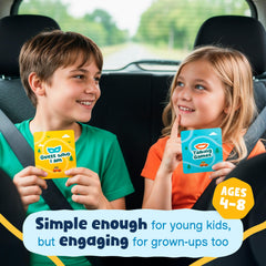 WELL BALANCED trivia and riddles spark conversation and laughter in the backseat.