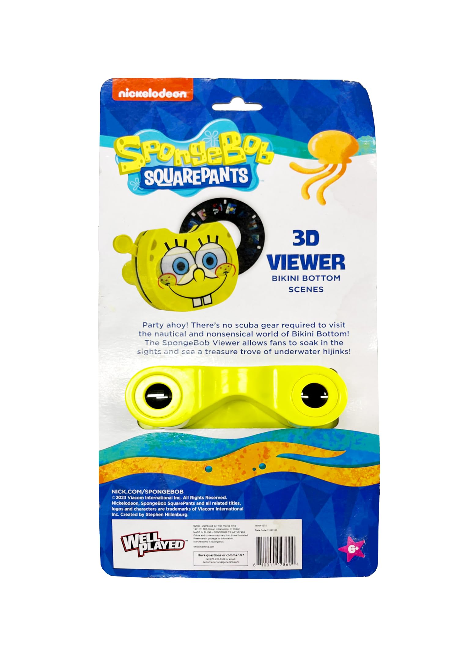 Well Played SpongeBob 3D Viewer easy lever action makes scene changes effortless.