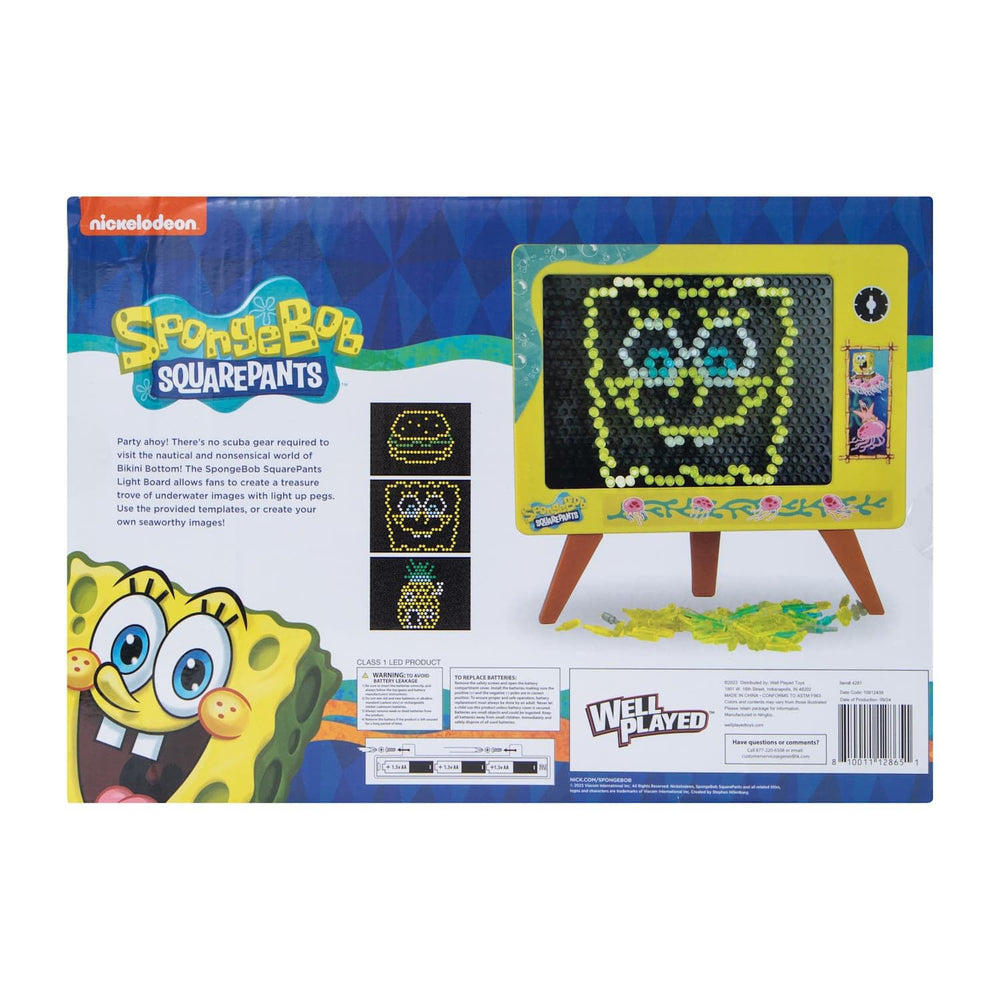 Well Played Spongebob Light Board storage ideas keep supplies organized after use.