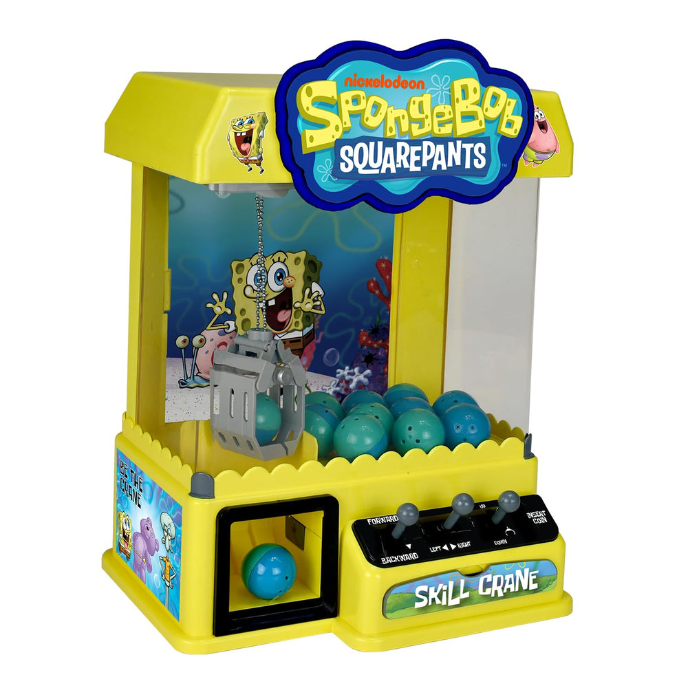 Well Played SpongeBob Skill Crane cabinet offers kid-friendly at-home arcade fun.