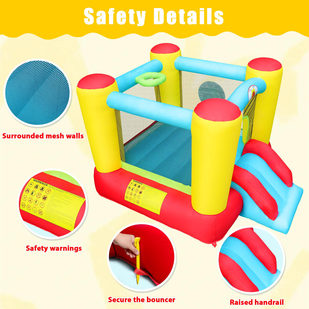 WELLFUNTIME blower included image highlights easy setup and quick inflation
