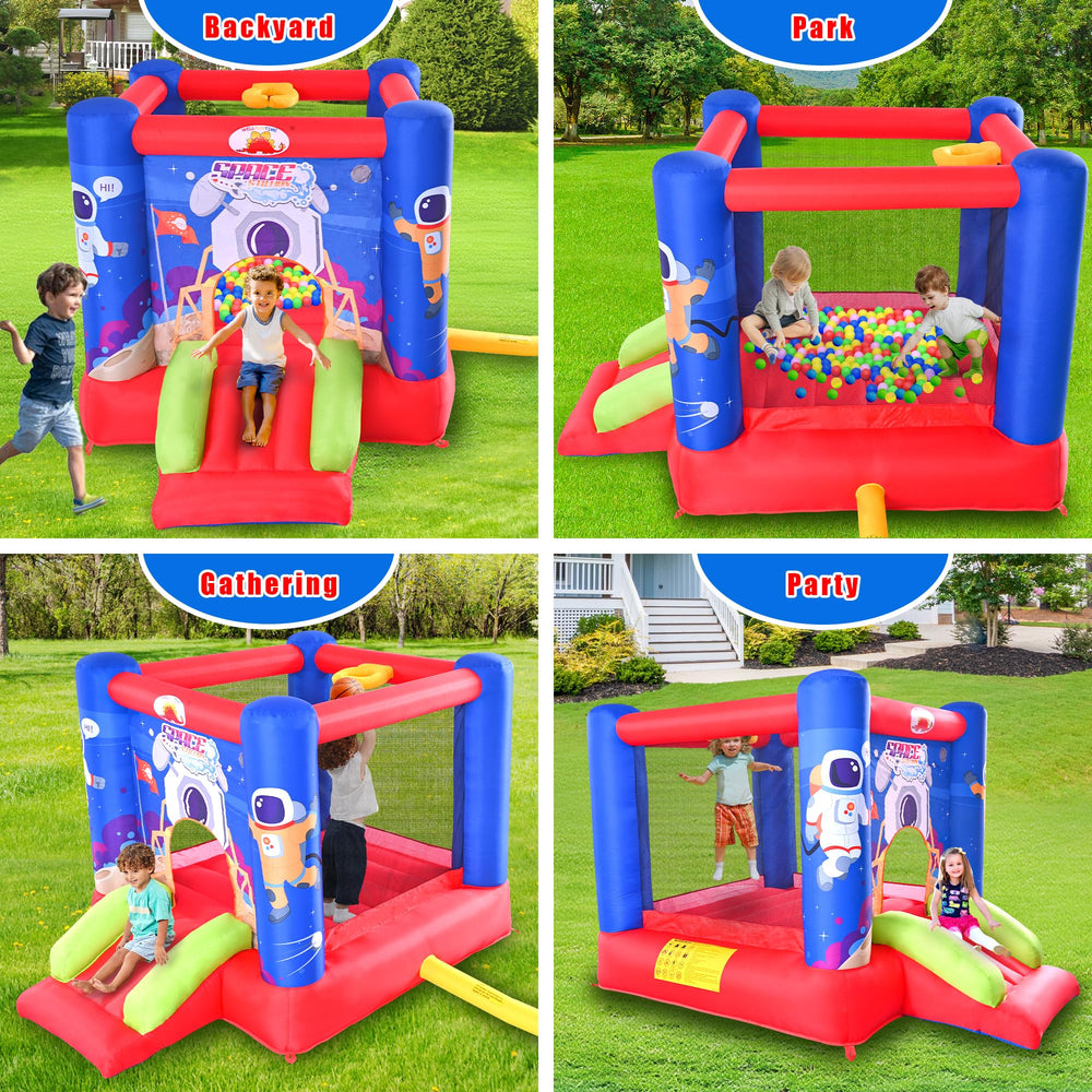 WellFUNTIME bounce house interior with spacious play area for safe jumping