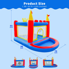 WELLFUNTIME castle bounce house with target game for focused practice.