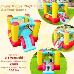 WELLFUNTIME kids playing inside colorful castle emphasizes active play and sharing