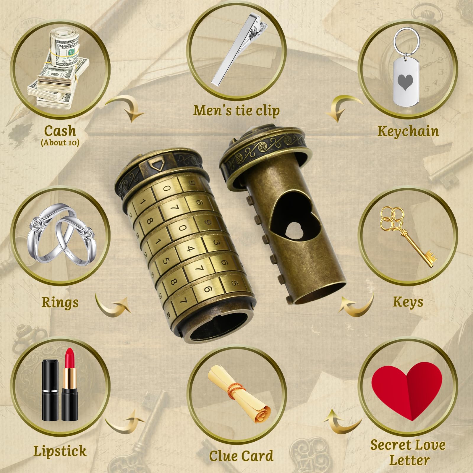 Wellsee bronze cryptex evokes elegance and mystery in a stylish gift package