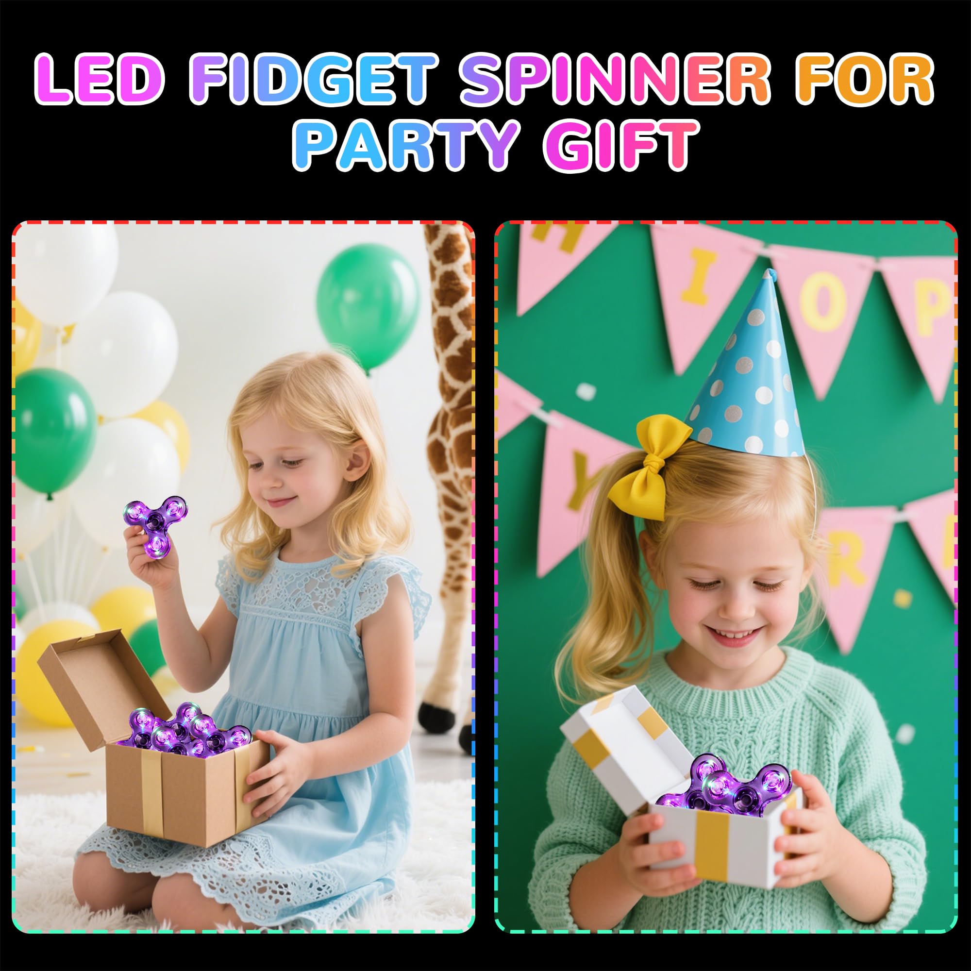 WELLVO LED Fidget Spinner gift-packaging presentation makes a thoughtful gift