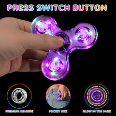 WELLVO LED Fidget Spinner pocket-size for travel and quick relief during tasks