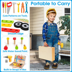 WEMEMORN portable toolbox storage is easy to take on the go.