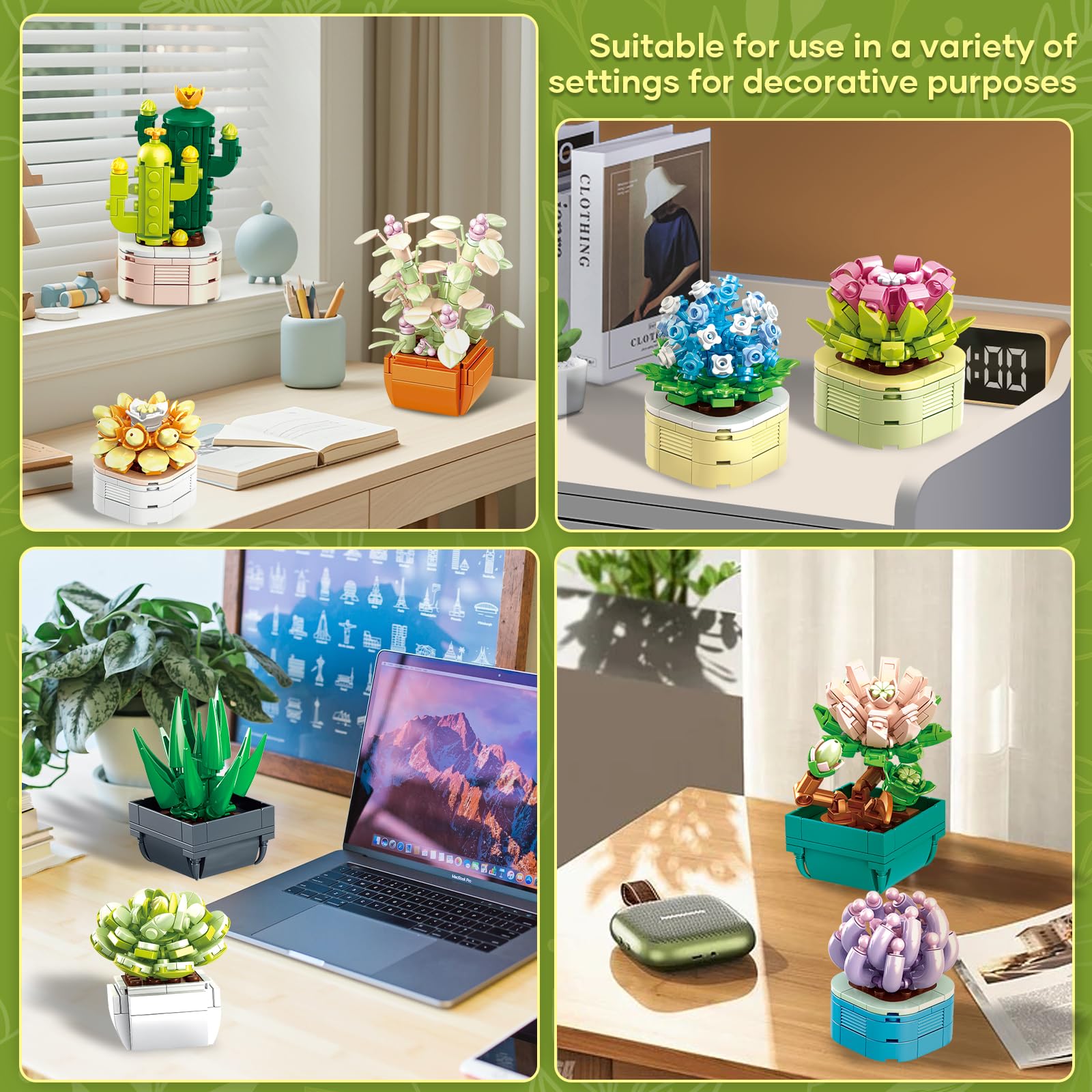 WEMEWEME colorful succulents on desk showcase vibrant decor options
