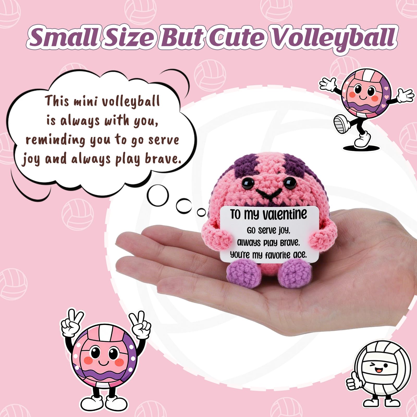 Weming volleyball gift with pun card for Valentine's or Galentine's