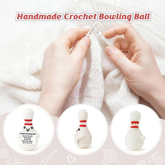 Weming desk decor crochet bowling-ball plush brightens workspace and focus