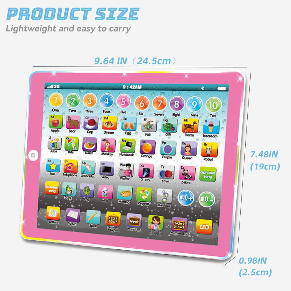 Wenbeier tablet shows numbers and songs features to encourage counting and rhythm
