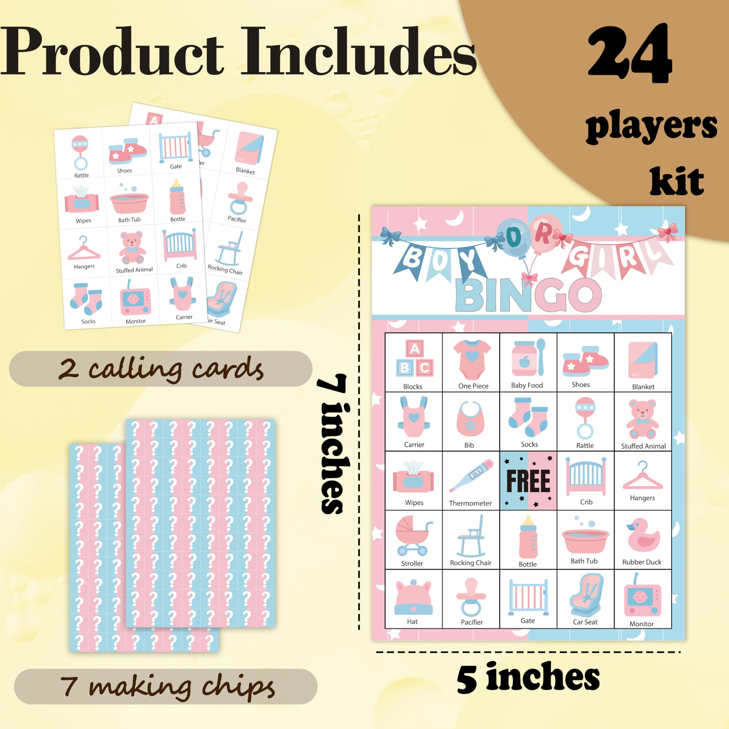 Wenhihsiy bingo chips and calling cards for large group play