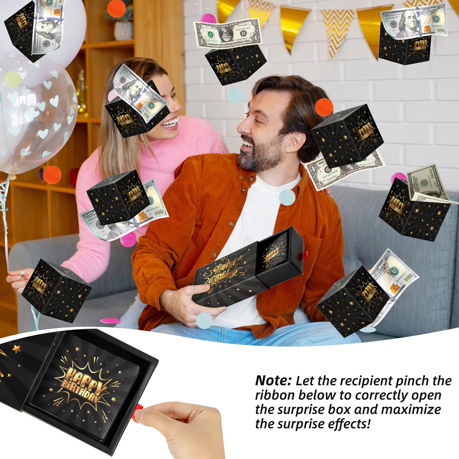 WenmthG contents include ten small boxes and confetti