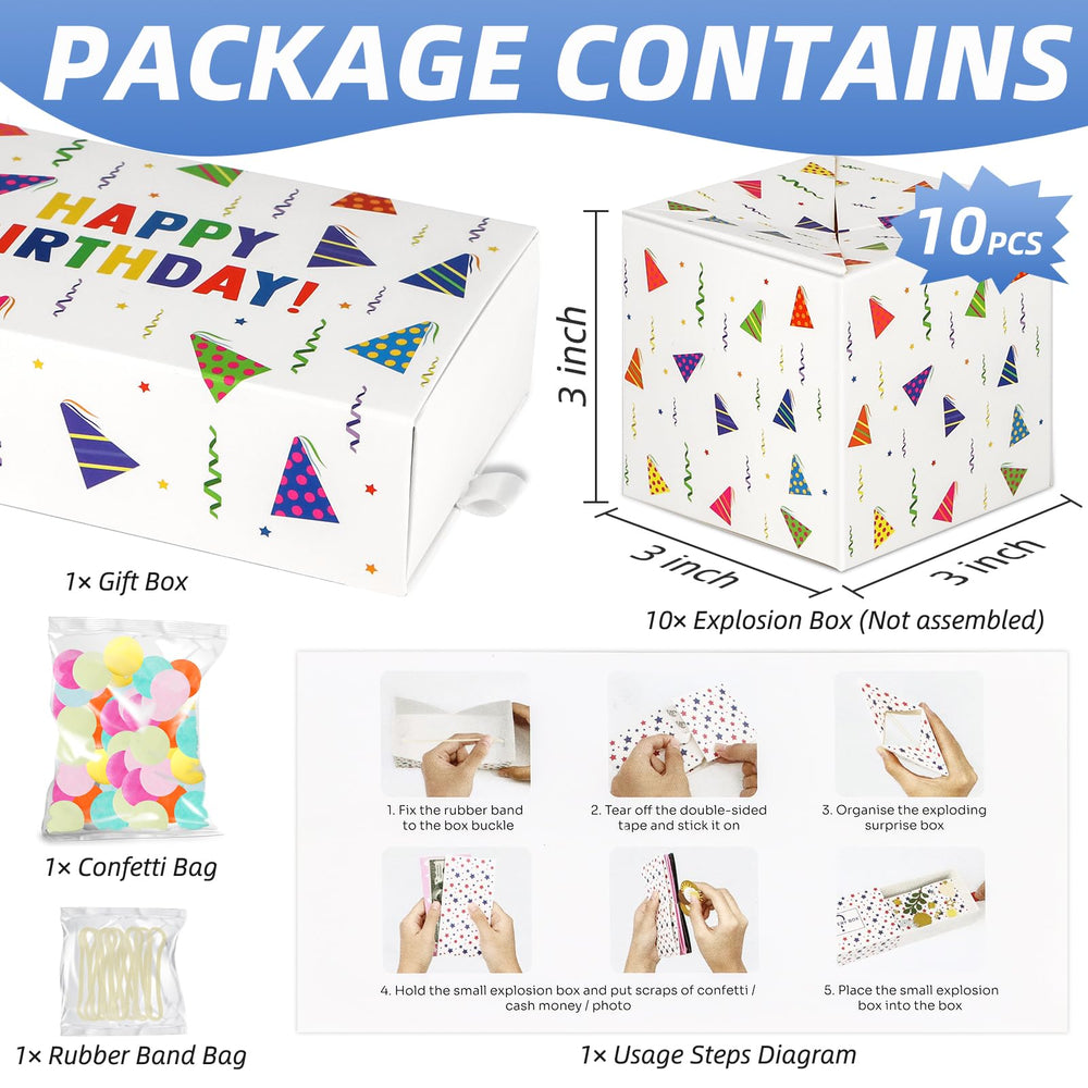 WenmthG Pop-out explosion box opening captures dramatic confetti moment.