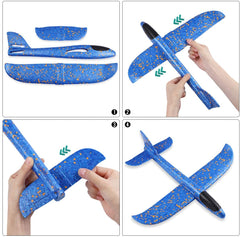 WenToyce 2Pack foam airplanes in reversal mode offering versatile flight options.