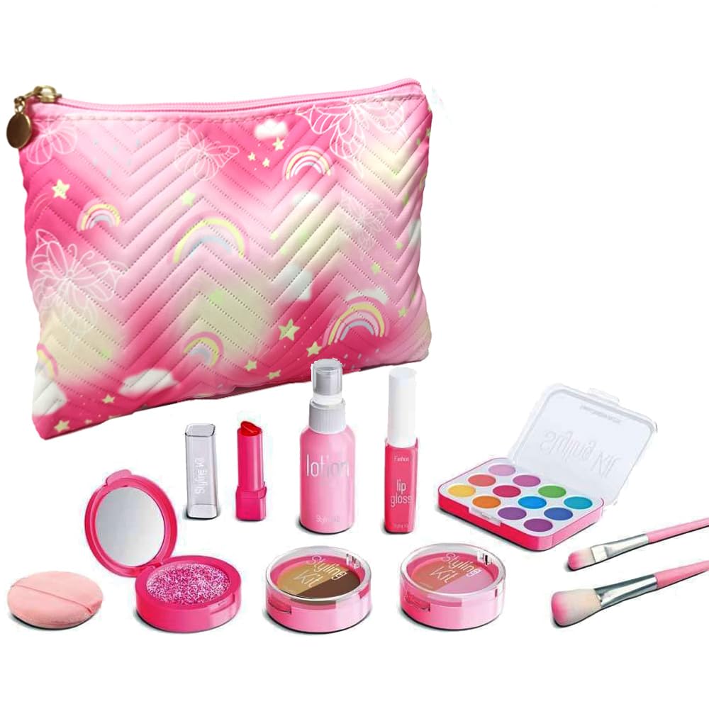 Wentoyce pretend makeup kit eyeshadow close-up for kid-friendly play