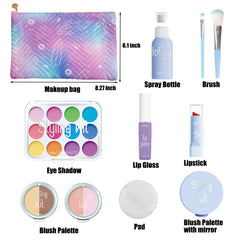 WenToyce makeup bag keeps all pieces organized for easy travel and play.