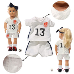 Wenzhuo 18in doll soccer shorts for comfortable fit