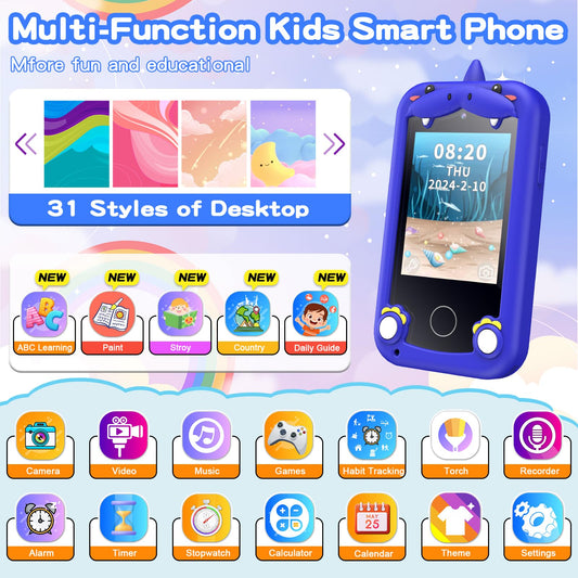 WEOLULI Kids Phone educational games boost logic and memory.