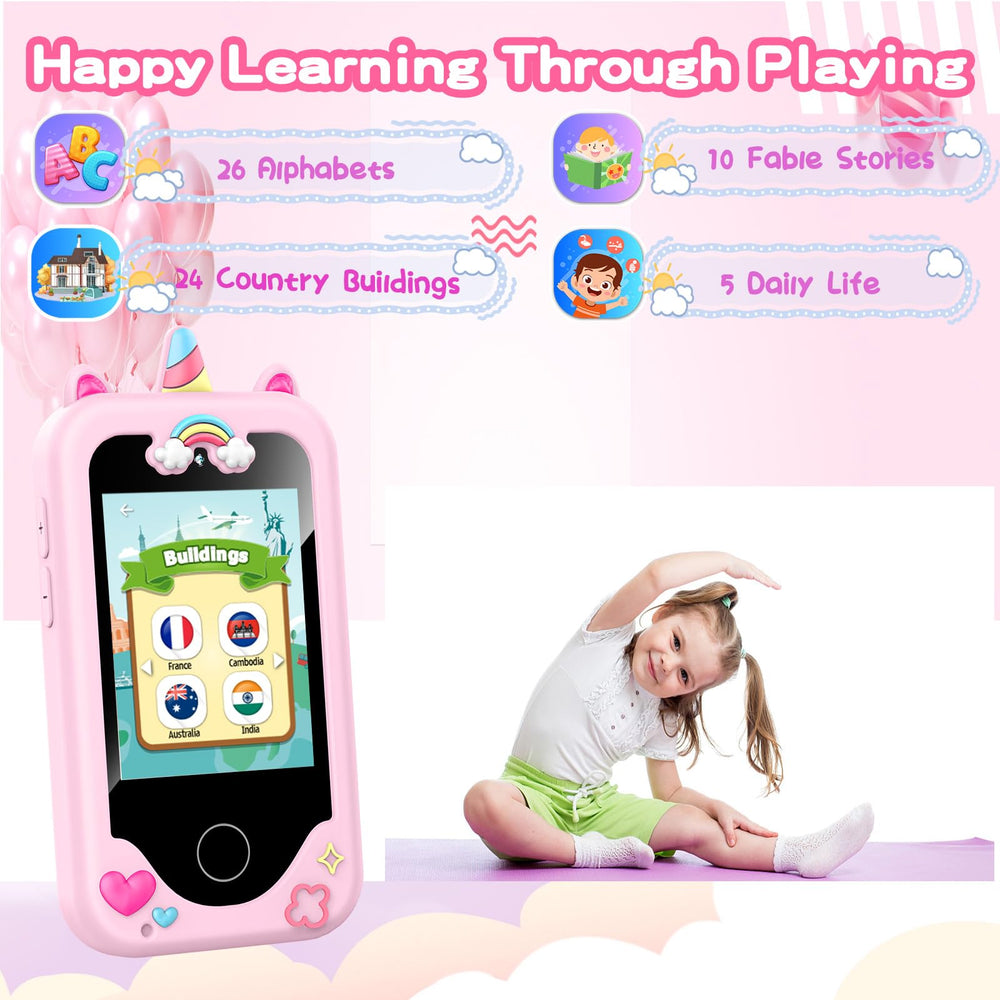 WEOLULI kid uses WEOLULI phone for on-the-go learning.
