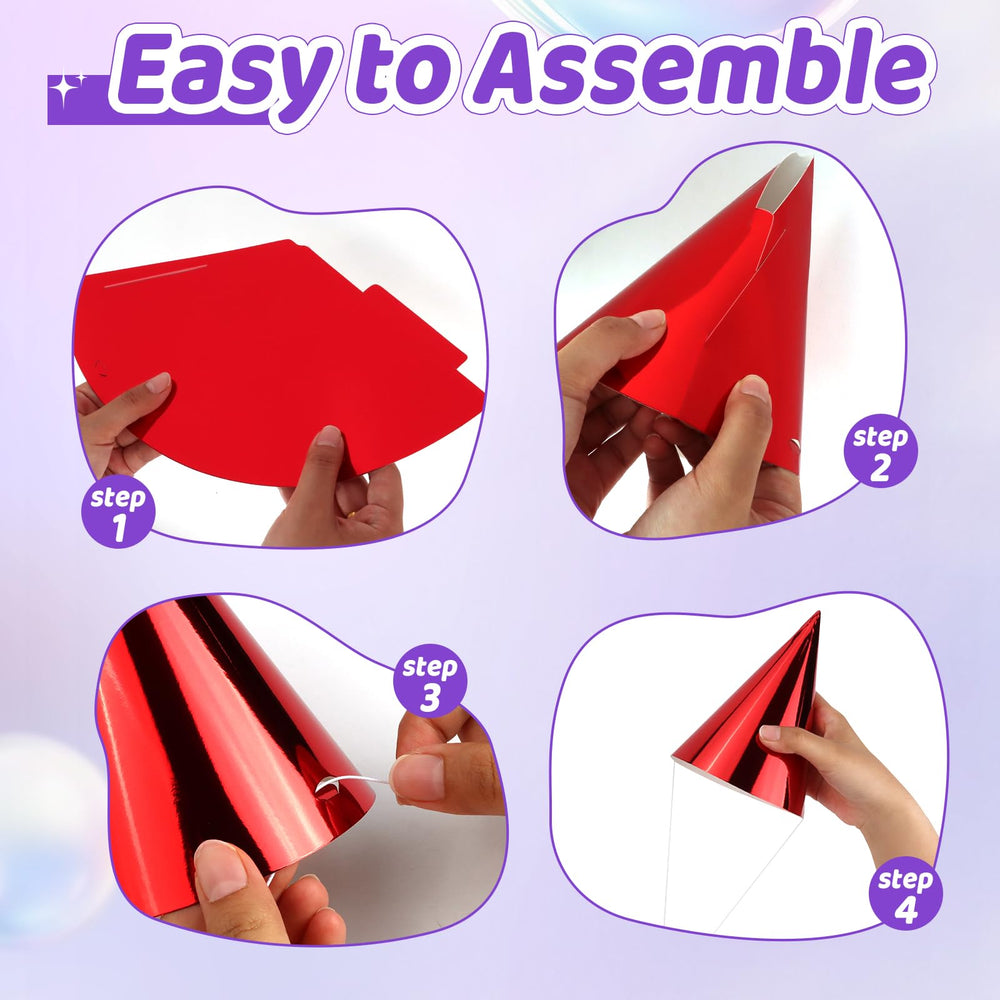 WEOXPR 40-pack display of colorful hats for quick party setup