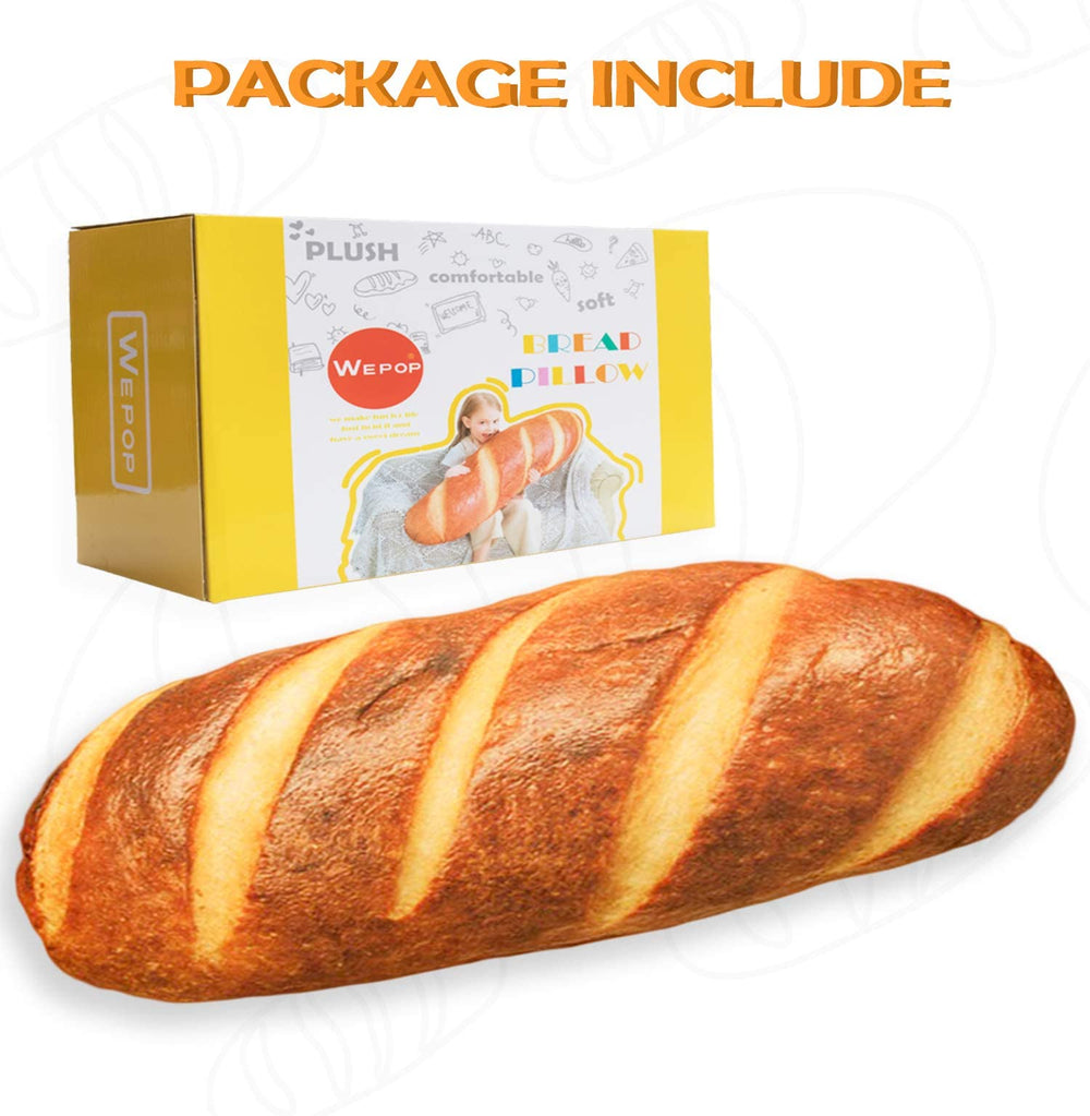 Wepop bread-shape pillow side view supports posture while lounging.