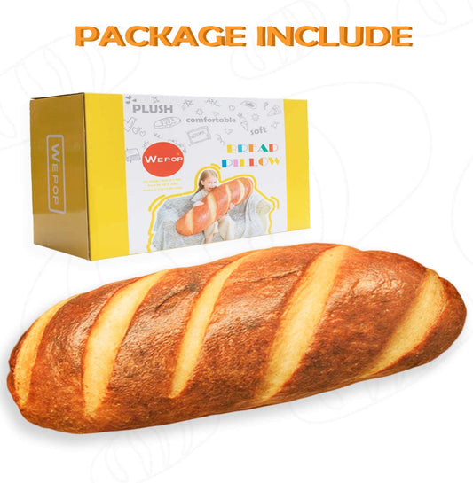Wepop bread-shape pillow side view supports posture while lounging.