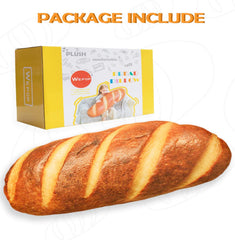 Wepop bread-shape pillow side view supports posture while lounging.