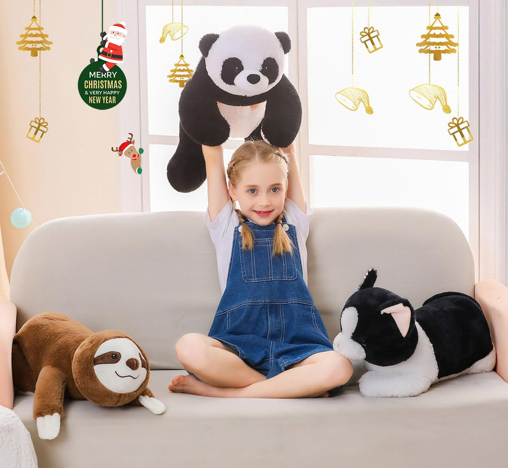 Versatile cuddle pillow for living room or bedroom decor.