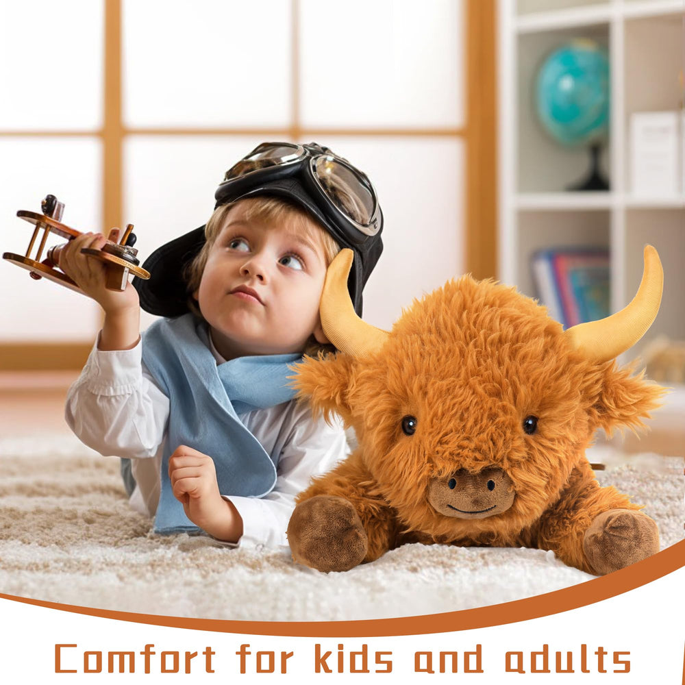 Wepop Highland Cow couch decor enhances a cozy living room ambiance.