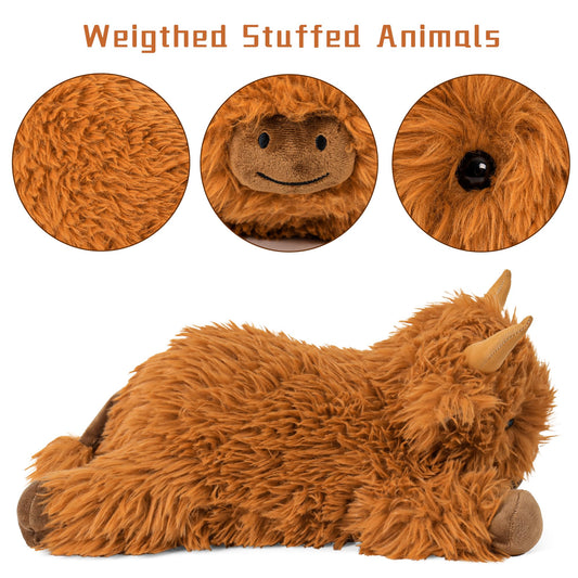 Wepop Highland Cow fluffy fur detail adds lifelike charm and tactile appeal.