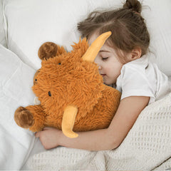 Wepop Highland Cow long horns highlight authentic Highland design for playful display.