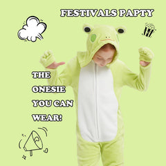 WEQJC long-sleeve frog onesie for active kids