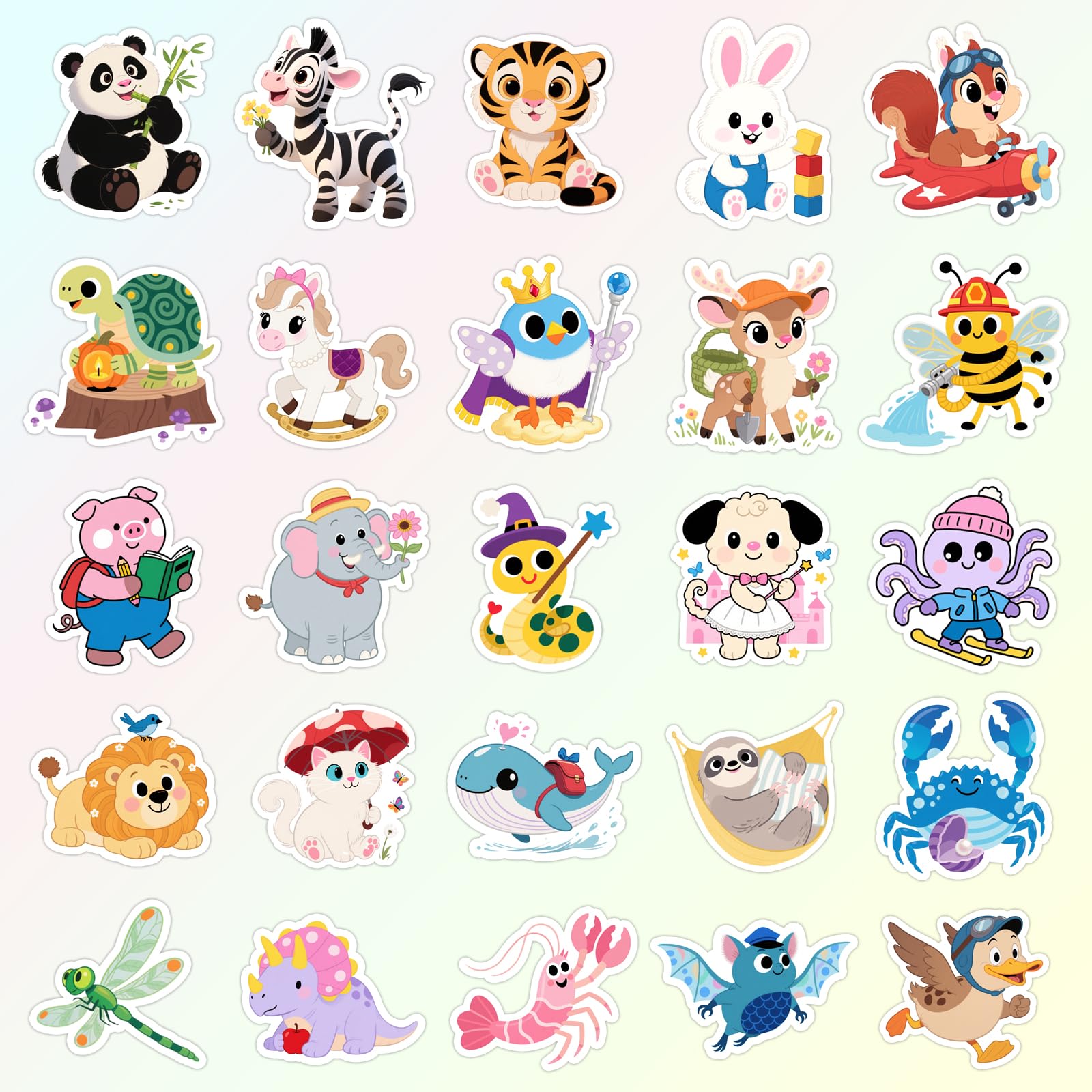 Wercokt cute animal stickers on water bottles for durable, colorful decor.