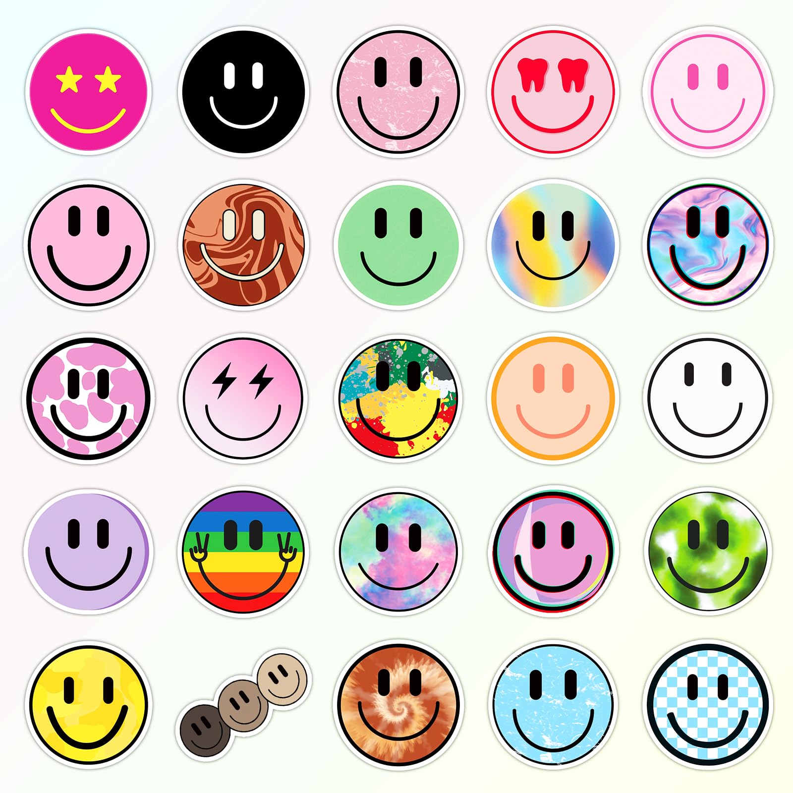 Close-up of durable PVC stickers with vibrant prints that resist water and sun.