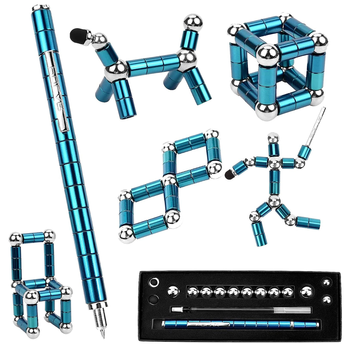 Wercow fidget pen shows deformable writing action for creative play.